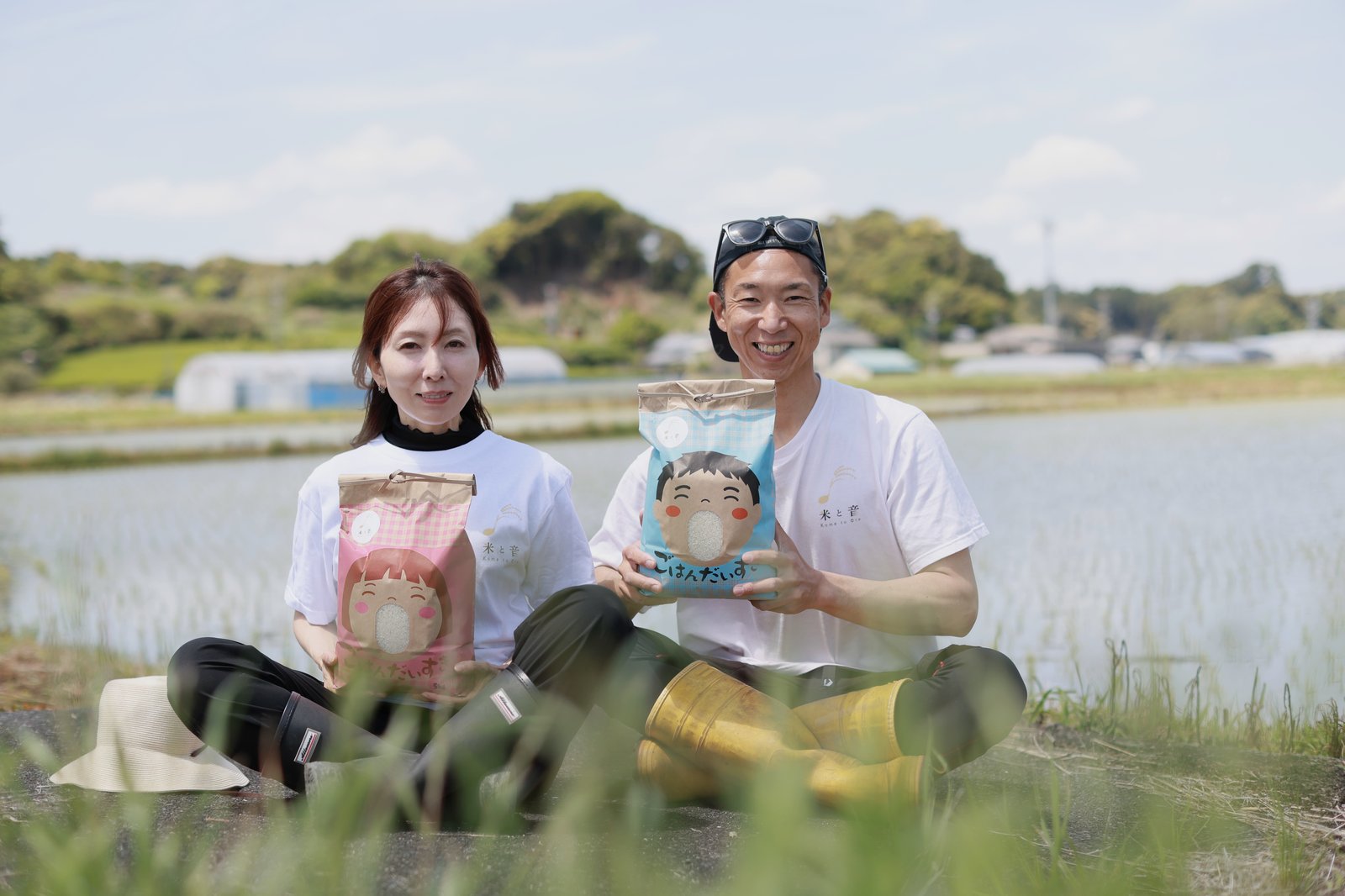 米と音 生産者ご夫妻と静岡県産コシヒカリ5kgパッケージ