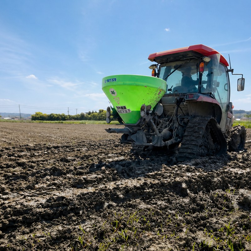 米と音 土づくりの様子